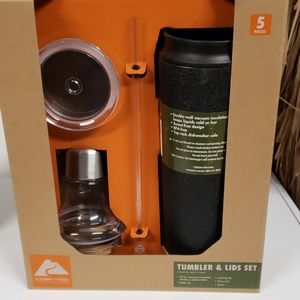 Tumbler and lids set stainless steel vaccum 20 oz.